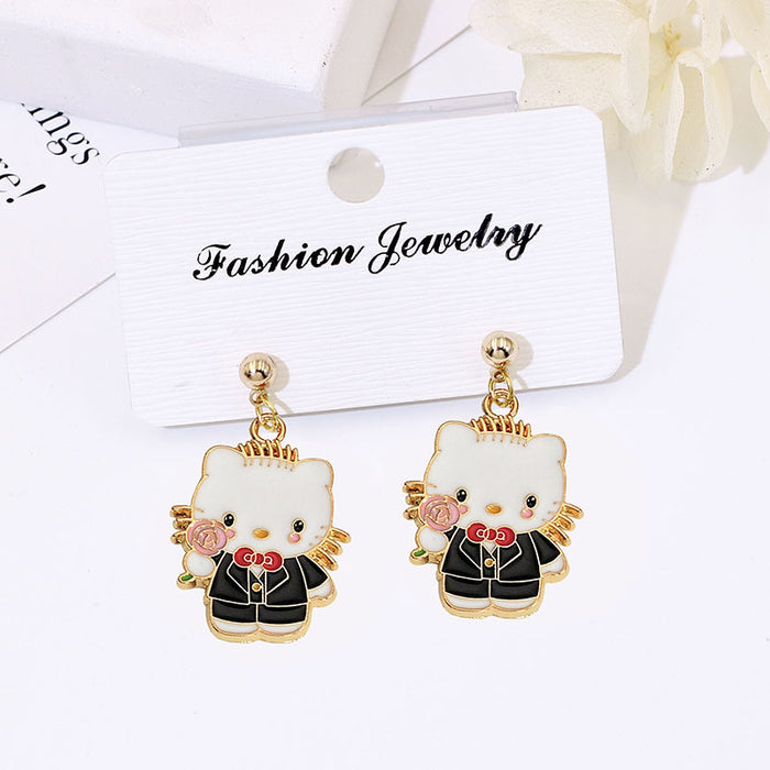 Wholesale S925 Silver Cartoon Earrings Flower Design Fashion Accessory Gift MOQ≥2