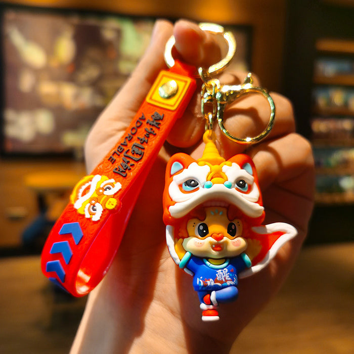 Wholesale Rubber Cartoon Doll Keychain JDC-KC-Tingm192