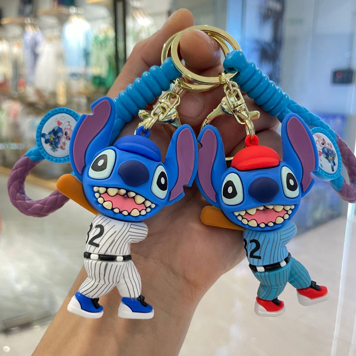 Wholesale Cartoon sports keychain cute doll car bag keychain circle small gift wholesale