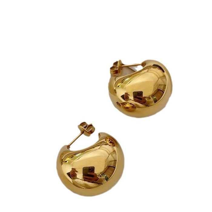 Wholesale Silver Needle Light Luxury Earrings with Simple and Niche Texture Earrings