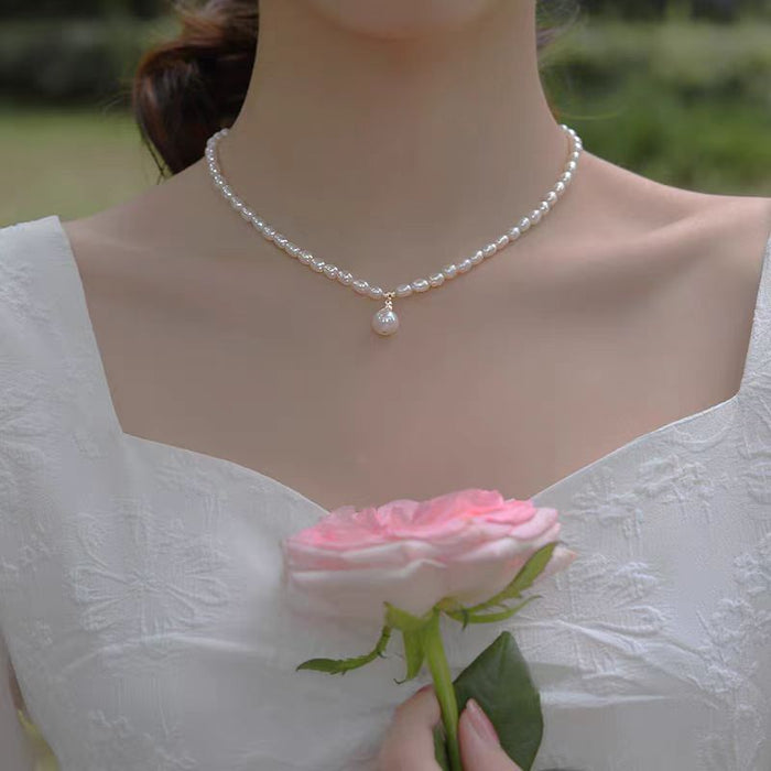 Wholesale 3m pearl pearl Australian white round flawless strong light necklace