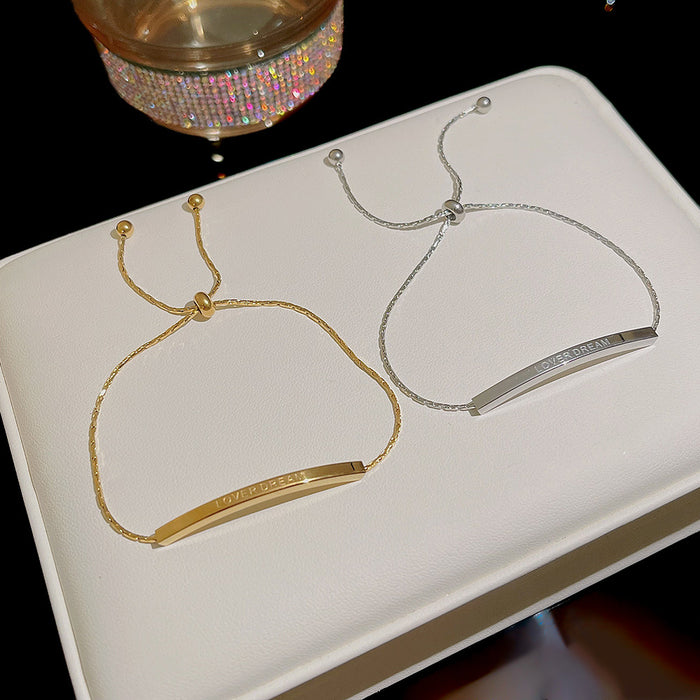 Wholesale letters titanium steel bracelet female