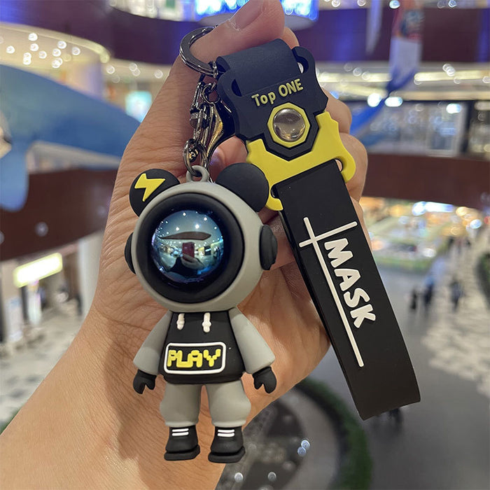 Wholesale Creative keychain, soft rubber figurine, key pendant, car bag decoration