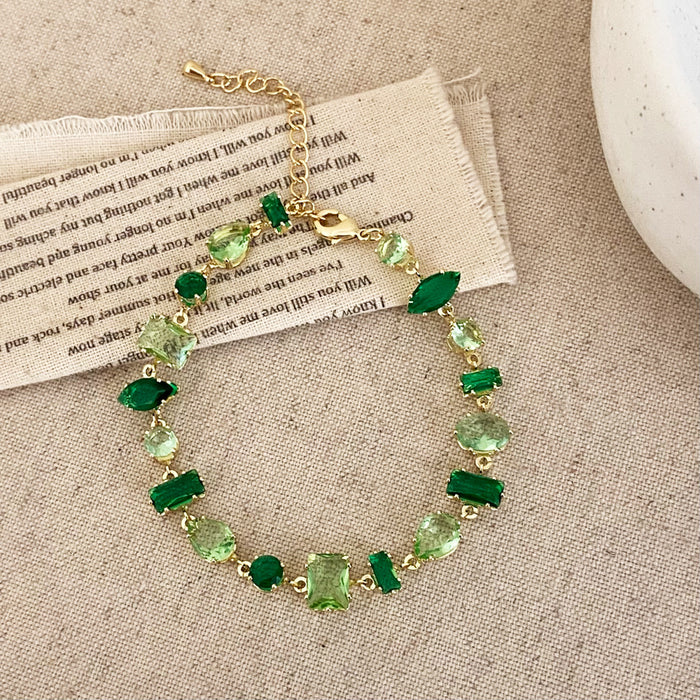 Wholesale Pink four-leaf clover necklace,  earrings,  and bracelet