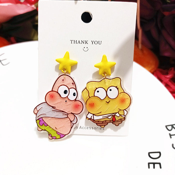 Wholesale Cartoon Acrylic Cute Earrings JDC-ES-Xingj045