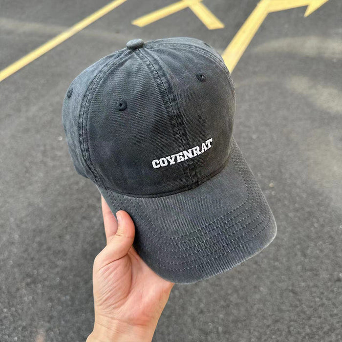 Wholesale New embroidered purple hat, women's baseball cap, widened brim, duckbill cap, couple sun hat, men's