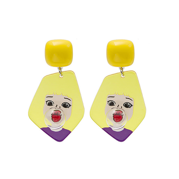 Wholesale Cartoon Acrylic Earrings JDC-ES-MDD103