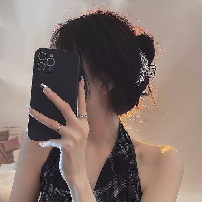 Wholesale Biochemical butterfly hair clip, liquid metal wind grip clip, shark clip, niche hair accessory