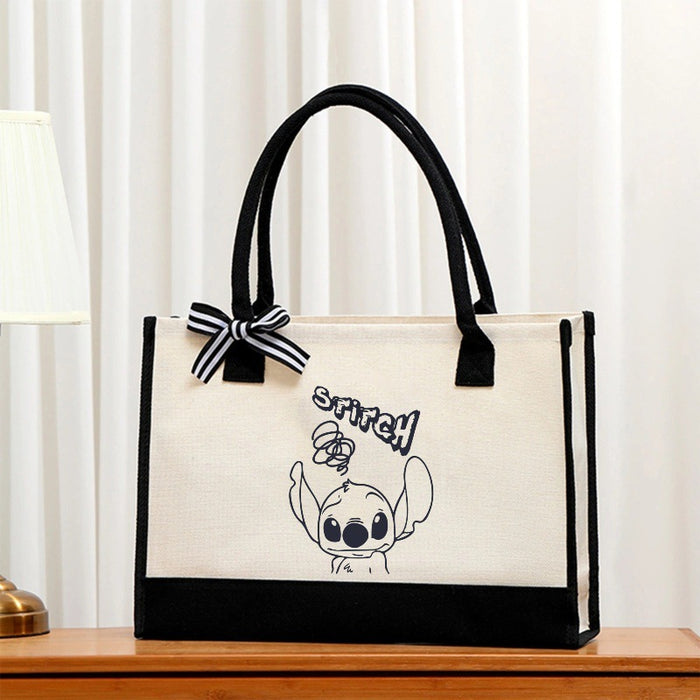 Wholesale  Cartoon Canvas Bag Convenient Handbag Tote Bag  Commuting