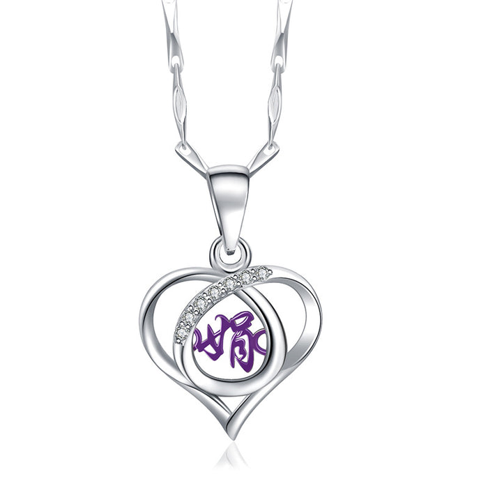 Wholesale titanium steel necklace love clavicle necklace accessories to send girlfriend