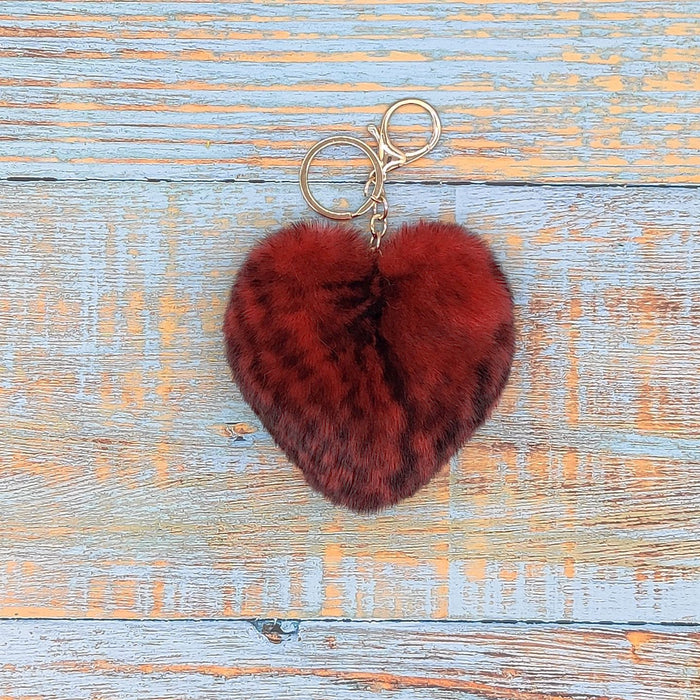 Wholesale Love Heart Plush Peach Heart Keychain Car Keychain Bag Plush Pendant