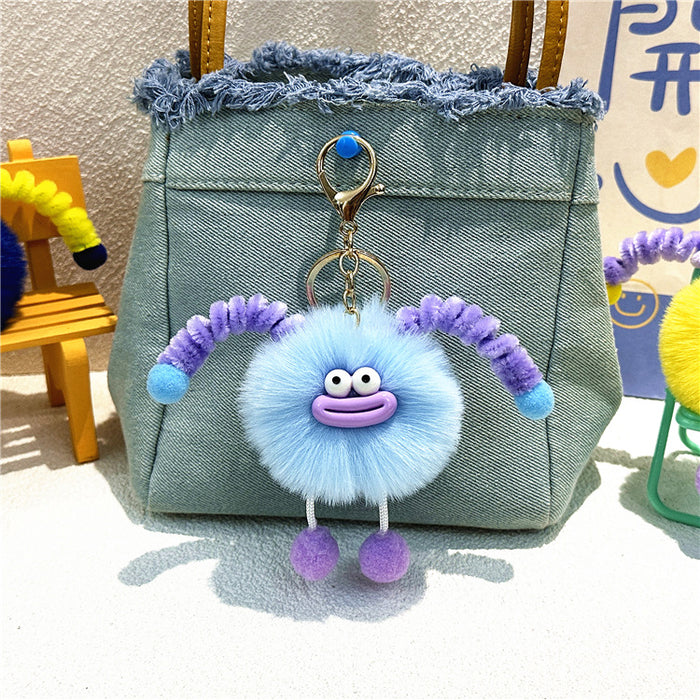 Wholesale Cartoon Key Chain Cute Sausage Mouth Internet Celebrity Schoolbag Pendant Plush Doll Key Chain Hanging Small Gift