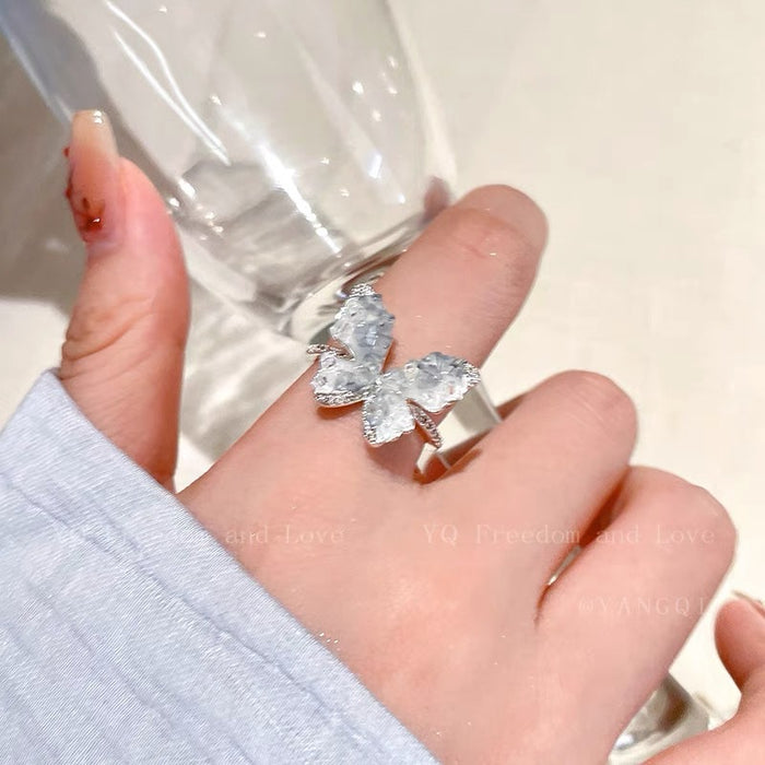 Wholesale Butterfly Open Ring, niche design, light luxury, high-end feel, index finger ring