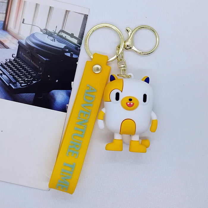 Wholesale 3pcs Cartoon Silicone Keychain Pendant Decorative Bag Charm