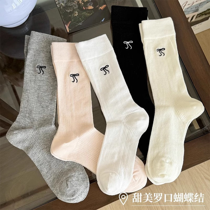 Wholesale Pile up socks, bow tie, mid tube socks