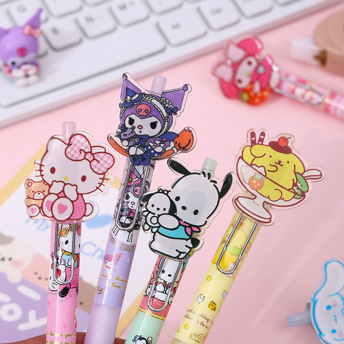 Wholesale Acrylic patch automatic pencil, metal pen clip, activity pencil, elementary school stationery