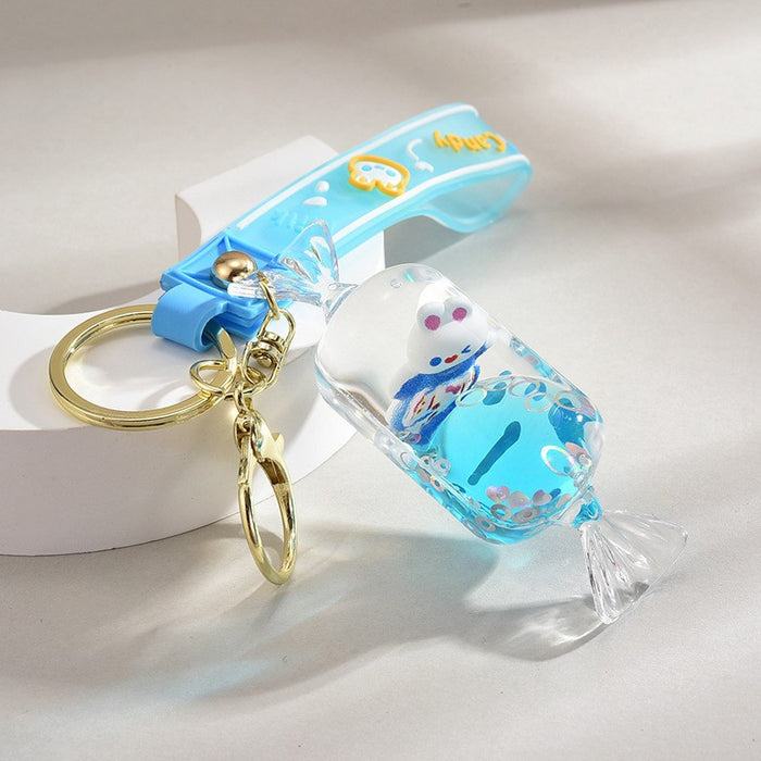 Wholesale Cloud and Sand Pendant Moon Rabbit Keychain