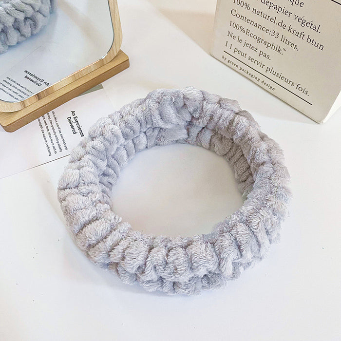 Wholesale Hairbands and Wristbands Set Hot Selling Women' s Face Wash Non-Slip Headband Pleated Hair Accessories Hairbands