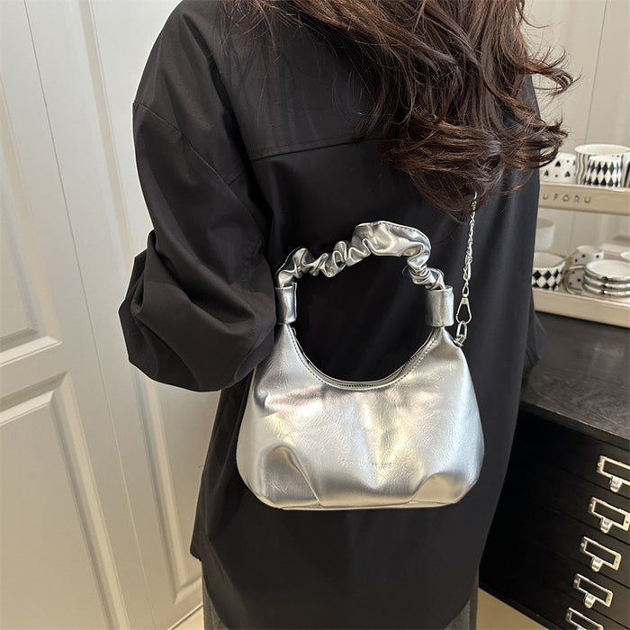 Wholesale Chain crossbody bag, new crossbody handle, fashionable and pleated