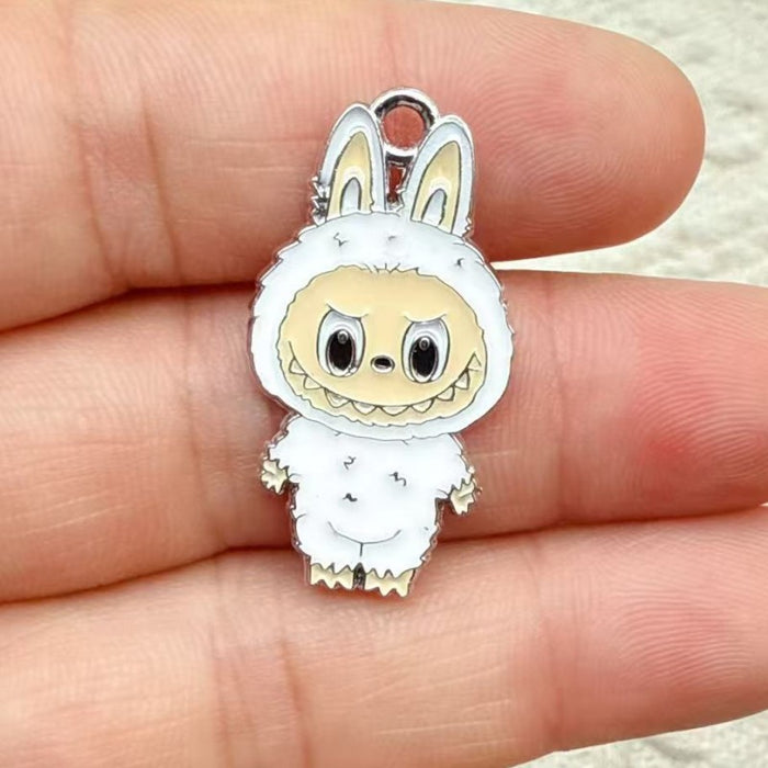 Wholesale 10pcs Silver Cartoon DIY Alloy Necklace  Earrings  Keychain Pendant
