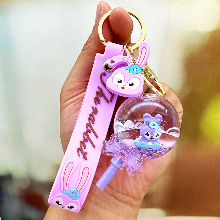 Wholesale Schoolbag Pendant Star Dew Girls' Trinket Pendant Quicksand Keychain