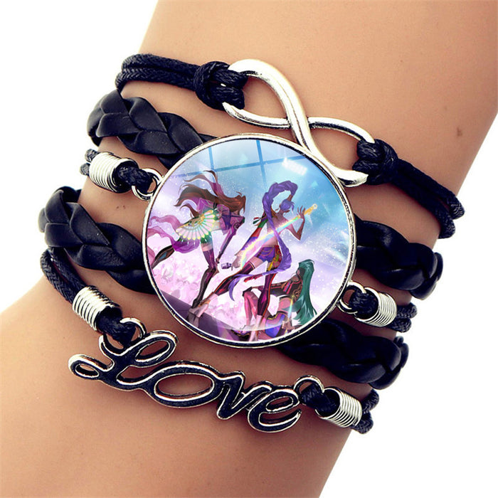 Wholesale K-POP Bracelet for Women,  Anime Cartoon Merchandise Leather Accessories