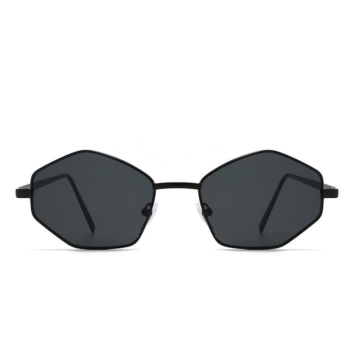 Wholesale New Metal Multilateral Diamond Sunglasses for Women's Luxury Fashion Sunglasses Sunscreen Hip Hop Glasses for Men