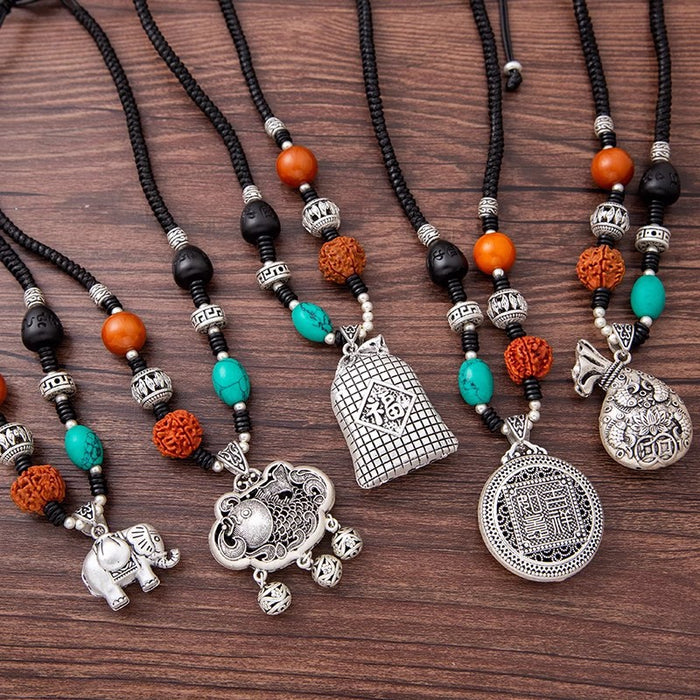 Wholesale Women's choker necklace Cotton and Linen Accessories Pendant