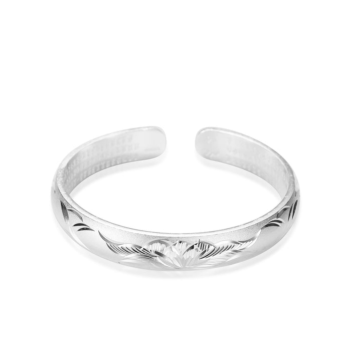 Wholesale Bracelet flower copper silver plated women's bracelet with frosted silver opening