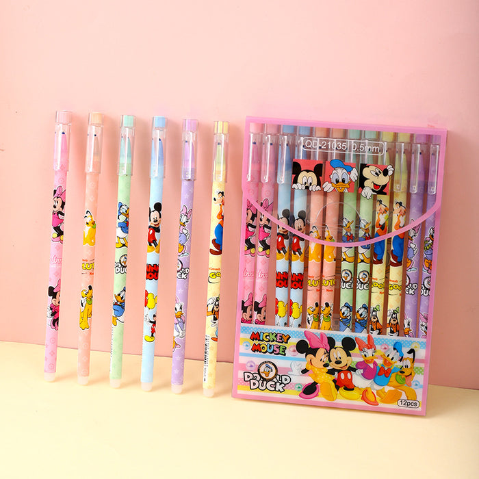 Wholesale Cartoon shaped straight pole erasable neutral pen cute erasable water pen student stationery