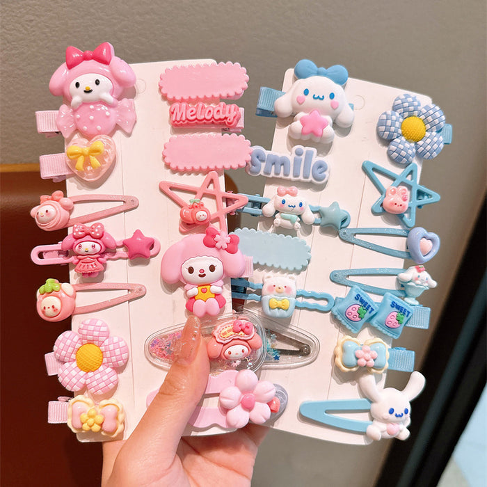 Wholesale Cartoon Children's Soft Glue Hair Clip Set JDC-HC-Jiangx003