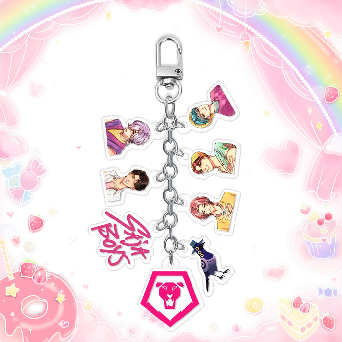 Wholesale 6PCS Kpop Custom Acrylic DIY Keychains