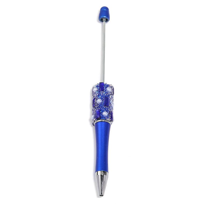 Wholesale New creative full diamond bead pen high value DIY ballpoint pen sugar shiny heavy bead pen