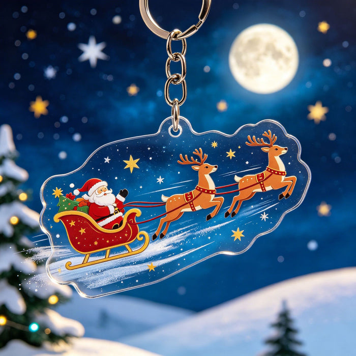 Wholesale Acrylic Christmas Keychain Holiday Gift Wedding Party Favor Boutique Accessory MOQ≥2