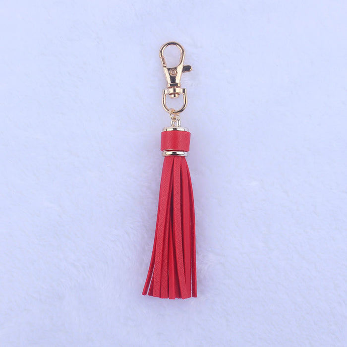 Wholesale Leather tassel pendant accessories tassel  gold buckle keychain tassel bracelet bracelet accessories