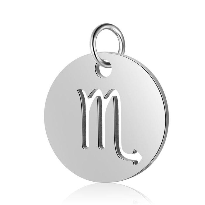 Wholesale Constellation pendant stainless steel pendant electroplated polished steel color stainless steel constellation pendant