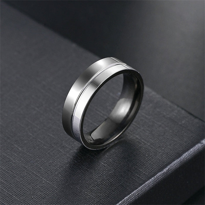 Wholesale Titanium steel zircon inlaid couple ring, temperament diamond ring, jewelry wholesale