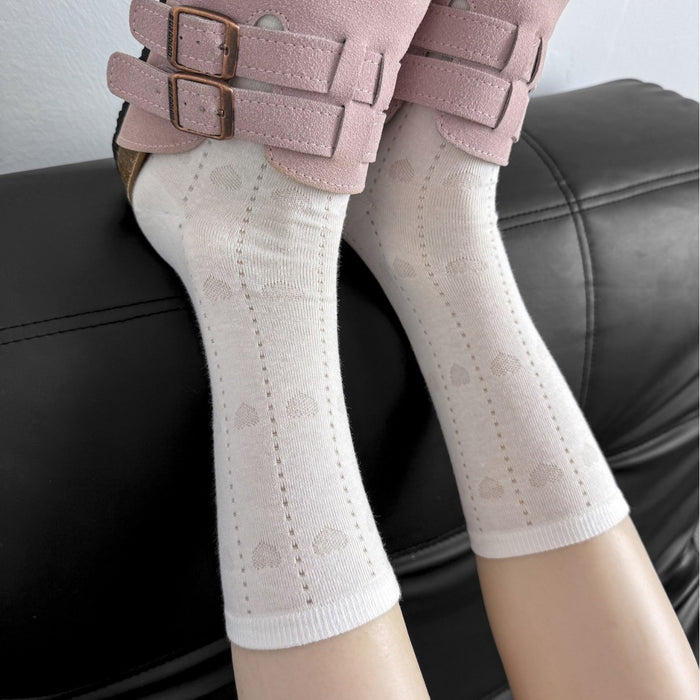 Wholesale Thin socks with boneless mesh stacking socks, mid tube socks