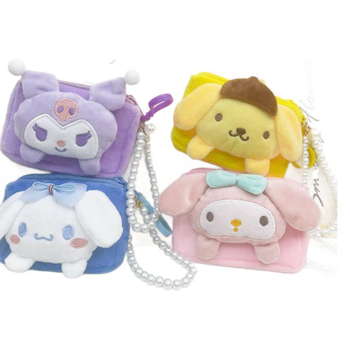 Wholesale coin purse cartoon cute doll square small wallet coin headset storage bag
