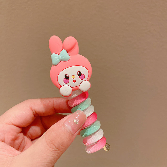 Wholesale Children's Colorful Curling Phone Strap Resin Cute Hair Strap JDC-HS-QiY008