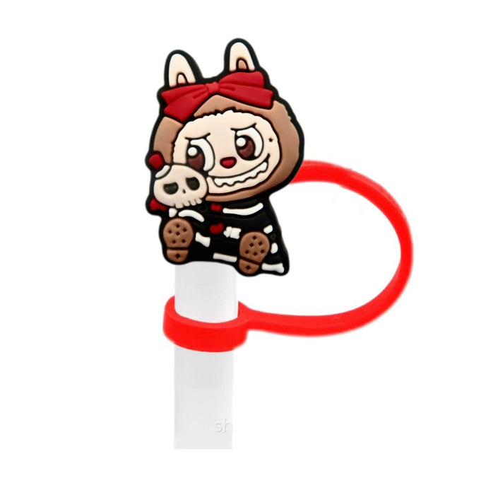 Wholesale 10pcs silicone suction pipe large diameter cartoon cute dust plug