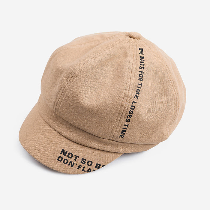 Wholesale Hat Beret Versatile Fashion Octagonal Hat Literary Newspaper Children's Hat Casual Painter Hat