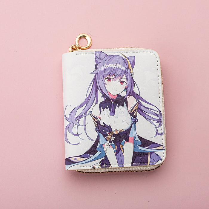 Wholesale Hot-selling Japanese Anime Short PU Wallet Teenagers Students Fashionable Simple Coin Purse Card Holder Wallet JDC-WT-QT008