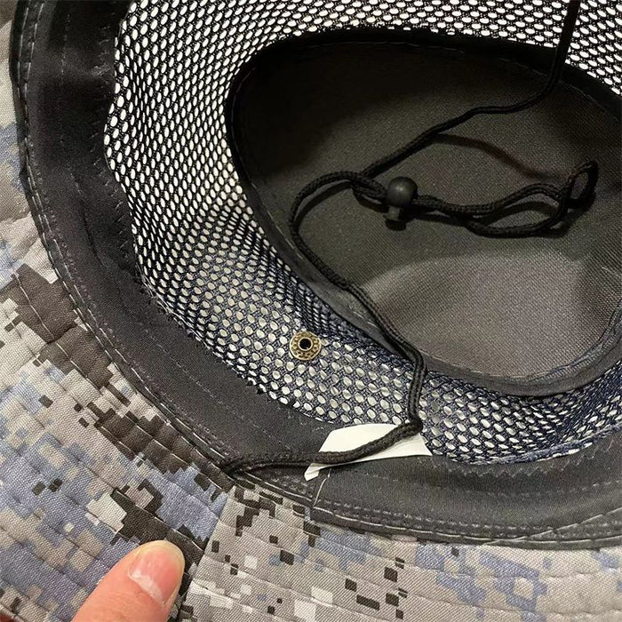 Wholesale Breathable mesh fisherman hat, foldable sun hat, outdoor fishing sun hat