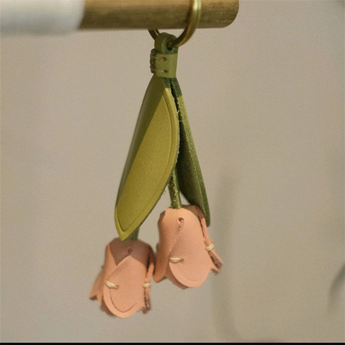 Wholesale tulip keychain cute personality car key bag pendant