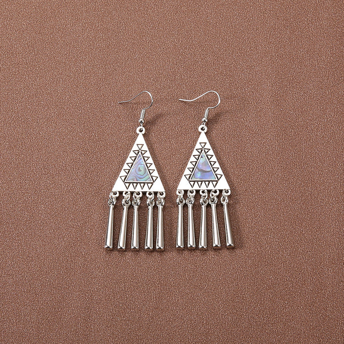 Wholesale Alloy Tassel Long Ethnic Style Earrings JDC-ES-Gumi008