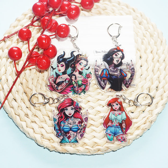 Wholesale Dark Princess Acrylic Keychain Cartoon Series Backpack Pendant