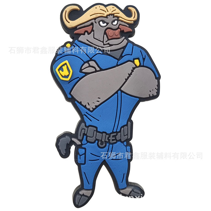 Wholesale  50pcs Hole shoe accessories cartoon detachable PVC soft rubber Shoes Charms