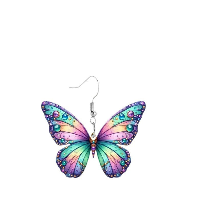 Wholesale Acrylic Butterfly Earrings JDC-ES-Zhanh002