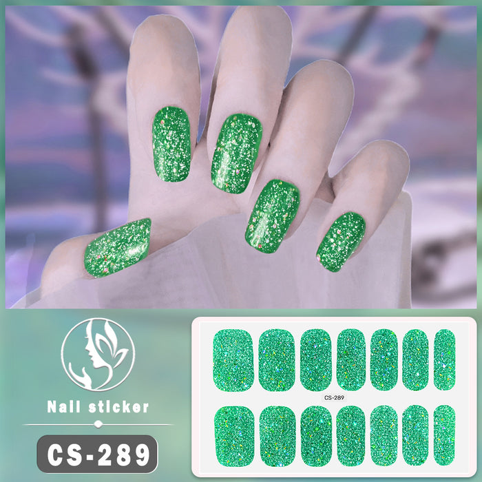 Wholesale Gradient Four-color No-bake Gel Nail Stickers JDC-NS-ARS005